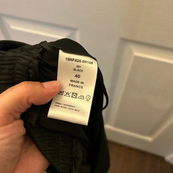 Chloe Black Silk Satin High Waist Harem Pants SZ 40 M - Picture 3 of 4